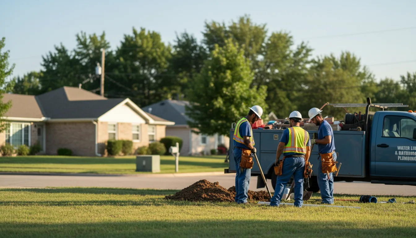 Residential water line and bathroom plumbing service in Moreauville, LA